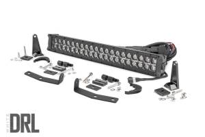 Nissan 20 Inch LED Bumper Kit Black Series w/White DRL 16-20 Titan XD Rough Country