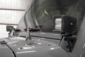 Rough Country - Jeep Lower Windshield Light Mounts 07-18 Wrangler JK For Rough Country 70903, 70903BL, 70804 Rough Country - Image 3