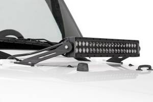 Rough Country - Jeep 20 Inch LED Hood Mounts 07-18 Wrangler JK Rough Country - Image 1