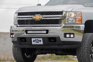 Rough Country - Chevrolet LED Fog Light Kit Black Series 11-14 Silverado HD Rough Country - Image 2