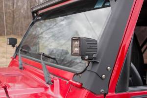 Rough Country - Jeep Lower A-Pillar Light Mounts 97-06 Wrangler TJ Rough Country - Image 2