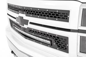 Rough Country - Mesh Grille w/30 Inch Black Series LED 14-15 Silverado 1500 Rough Country - Image 2