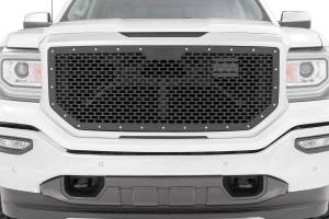 Rough Country - Sierra Mesh Grille 16-18 Sierra 1500 Black Powdercoat Stainless Steel Hardware Rough Country - Image 4