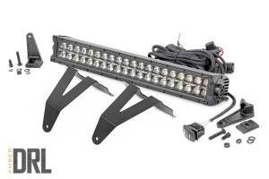 Rough Country - Dodge 20 Inch LED Bumper Kit Black Series w/Amber White DRL 19-20 RAM 1500 Rough Country - Image 1