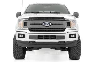 Rough Country - Dual 10 Inch LED Black Series Grille Kit 18-20 F-150 XLT Rough Country - Image 3