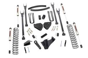 6 Inch Ford 4-Link Suspension Lift Kit w/V2 Shocks 05-07 F-250/350 Gas Rough Country