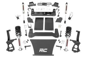 4 Inch Suspension Lift Kit Lifted Struts & V2 Shocks 19-20 19-20 Silverado/Sierra 1500 Trailboss/AT4 4WD Rough Country