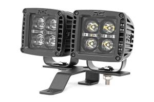 Rough Country - Jeep Quad LED Light Pod Kit -Black Series 18-20 JL 20-Up Gladiator Rough Country - Image 2