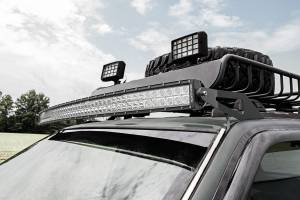 Rough Country - Jeep 50 Inch Curved LED Light Bar Upper Windshield Mounts 93-98 ZJ Grand Cherokee Rough Country - Image 1