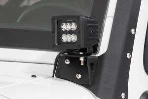 Rough Country - 2 Inch Square Cree LED Lights Pair Black Series, Spot Beam Rough Country - Image 2