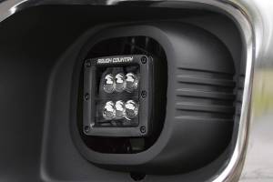 Rough Country - Ford 2 Inch Cree LED Fog Light Kit Black Series 11-16 F-250/350 Rough Country - Image 1