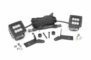 Jeep JL/Gladiator 2 Inch LED Lower Windshield Kit Black Series For 18-Pres Wrangler JL/20-Pres Gladiator Rough Country