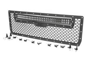 Sierra Mesh Grille w/30 Inch Dual Row Black Series LED 14-15 Sierra 1500 Rough Country