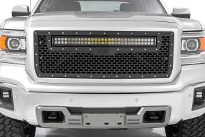 Rough Country - Sierra Mesh Grille w/30 Inch Dual Row Black Series LED 14-15 Sierra 1500 Rough Country - Image 3