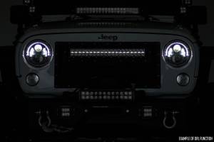 Rough Country - Sierra Mesh Grille 30 Inch Dual Row Black Series LED w/Amber DRL 14-15 Sierra 1500 Rough Country - Image 3