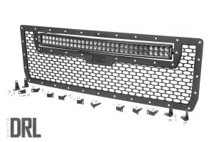 Sierra Mesh Grille 30 Inch Dual Row Black Series LED w/Cool White DRL 14-15 Sierra 1500 Rough Country