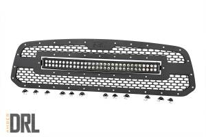 Rough Country - Dodge Mesh Grille 30 Inch Dual Row Black Series LED w/Amber DRL 13-18 RAM 1500 Rough Country - Image 1