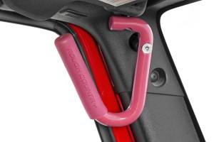 Rough Country - Jeep Front Solid Steel Grab Handles 07-18 Wrangler JK Pink Rough Country - Image 2