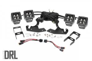 Rough Country - Chevrolet LED Fog Light Kit Black Series w/White DRL 11-14 Silverado HD Rough Country - Image 1