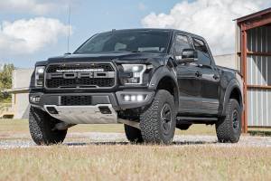 Rough Country - Ford Triple LED Fog Light Kit Black Series w/White DRL 17-19 F-150 Raptor Rough Country - Image 3