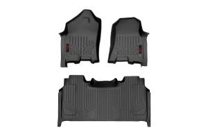 Rough Country - Heavy Duty Floor Mats Front/Rear-19-20 RAM 1500 Crew Cab Full Console w/Rear Under Seat Storage Rough Country - Image 1