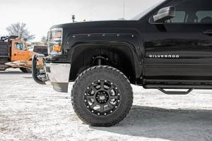 Rough Country - Chevrolet Pocket Fender Flares w/Rivets 14-15 Silverado 1500 5 Foot 8 Inch Bed Rough Country - Image 3