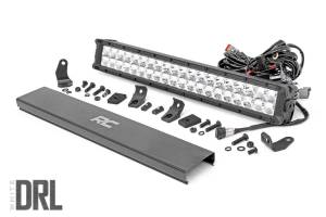 Rough Country - 20-Inch Cree LED Light Bar - Dual Row Chrome Series w/ Cool White DRL Rough Country - Image 1