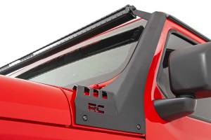 Rough Country - Jeep 50-Inch Straight LED Light Bar Upper Windshield Kit w/ Single-Row Black Series LED 20-Up Gladiator JT 18-20 Wrangler JL Rough Country - Image 5