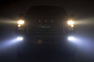 Rough Country - Ford LED Fog Light Kit Black Series w/ Flood Beam 15-19 F-150 Rough Country - Image 4