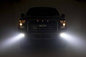 Rough Country - Ford LED Fog Light Kit Black Series w/ Flood Beam 15-19 F-150 Rough Country - Image 5