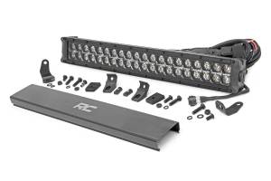 Rough Country - Cree LED Light Bar 20 Inch Dual Row Black Series w/Amber DRL Rough Country - Image 1