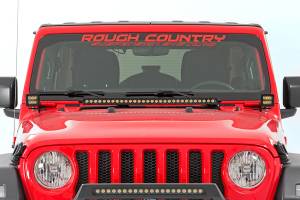 Rough Country - Jeep JL/Gladiator 2 Inch LED Lower Windshield Kit Black Series w/White DRL For 18-Pres Wrangler JL/20-Pres Gladiator Rough Country - Image 4