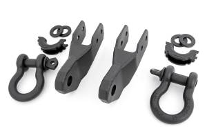 Rough Country - GM Tow Hook to Shackle Conversion Kit w/D-Rings and Rubber Isolators 15-22 Canyon/Colorado Rough Country - Image 1