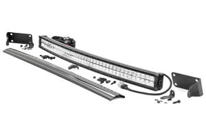 Rough Country - Dodge 40-inch Curved LED Light Bar Hidden Bumper Kit w/Chrome Series DRL LED For 10-18 Ram 2500/3500 Rough Country - Image 1