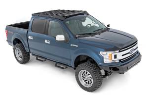 Rough Country - Ford Roof Rack System w/Front and Rear Facing LEDs and 40 Inch Single Row Black Series Light Bar 15-18 Ford F-150 Rough Country - Image 3