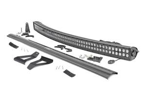 Rough Country - Jeep 50-inch Black Series Curved LED Light Bar Upper Windshield Kit 84-01 Jeep XJ Cherokee Rough Country - Image 1