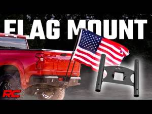 Rough Country - Dual Flag Pole Holder Mount for 2 Inch Hitch Rough Country - Image 2