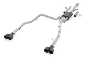 Rough Country - Dual Cat-Back Exhaust System w/ Black Tips 19-21 Chevy/GMC 1500 6.2L Rough Country - Image 1