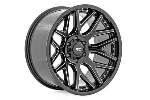 Rough Country - 95 Series Wheel Machined One-Piece Gloss Black 22x10 6x135 -19mm Rough Country - Image 1