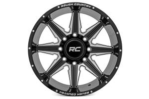 Rough Country - 91 Series Milled One-Piece Gloss Black 22x12 6x5.5 -44mm Rough Country - Image 2