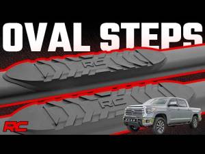 Rough Country - Oval Nerf Step 4.5 Inch Crew Cab Black 07-21 Toyota Tundra 2WD/4WD Rough Country - Image 2