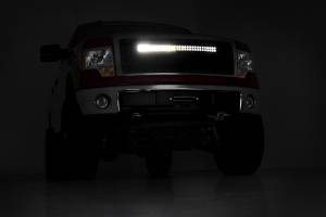 Rough Country - Mesh Grille 30 Inch Dual Row LED Chrome White DRL 09-14 Ford F-150 Rough Country - Image 2