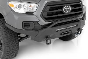 Rough Country - Front Bumper Hybrid with 12000 Lb Pro Series Winch Synthetic Rope and 20 Inch DRL LED Light Bar 16-22 Toyota Tacoma Rough Country - Image 4