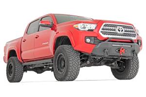 Rough Country - Front Bumper Hybrid with 12000-Lb Pro Series Winch Black Series with White DRL LED Light Bar 16-22 Toyota Tacoma 4WD Rough Country - Image 3