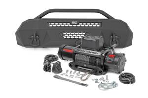 Rough Country - Front Bumper Hybrid 12000-Lb Pro Series Winch Synthetic Rope 16-22 Toyota Tacoma Rough Country - Image 1