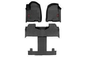 Rough Country - Floor Mats Front and Rear Bucket Set 21-Up Chevy/GMC Tahoe/Yukon Rough Country - Image 1