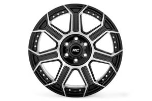 Rough Country - 89 Series Wheel One-Piece Black Machined Gun Metal 20x10 8x6.5 -19mm Rough Country - Image 4