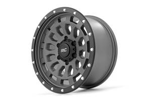 Rough Country - 87 Series Wheel Simulated Beadlock Gray/Black 17x8.5 6x5.5 +0mm Rough Country - Image 4