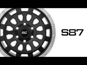 Rough Country - 87 Series Wheel Simulated Beadlock Black/Machined 17x8.5 6x5.5 +0mm Rough Country - Image 2