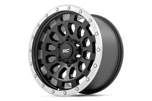 Rough Country - 87 Series Wheel Simulated Beadlock Black/Machined 17x8.5 6x5.5 +0mm Rough Country - Image 4